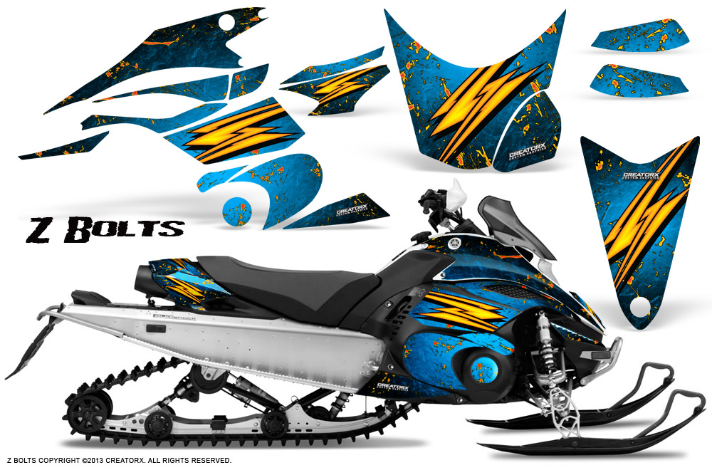 Yamaha FX Nytro 2010 Graphics Kit ZBolts BlueIce